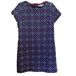 Ann Taylor LOFT Womens Size 8 Multicolor Textured Floral Print Sheath Dress